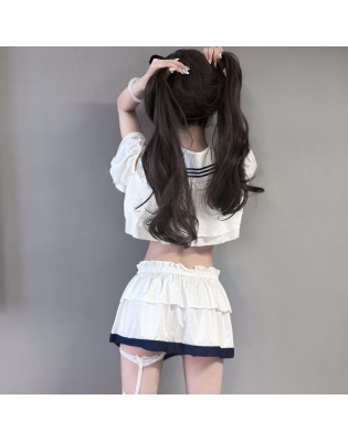 Student Uniform, Anime Style, Lingerie, Japanese Sexy Set With Bow