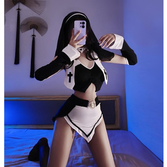 Erotic Lingerie Nun's Uniform Pure-Sex Outfit Erotic Lingerie Nun's Uniform Pure-Sex Outfit