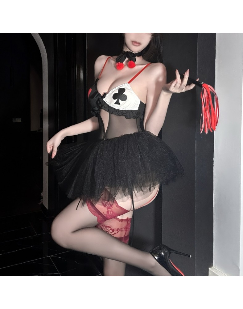 New Spring Sexy Little Devil Bodysuit with Exposed Chest and Spaghetti Straps - Passionate No-Removal Set New Spring Sexy Little Devil Bodysuit with Exposed Chest and Spaghetti Straps - Passionate No-Removal Set